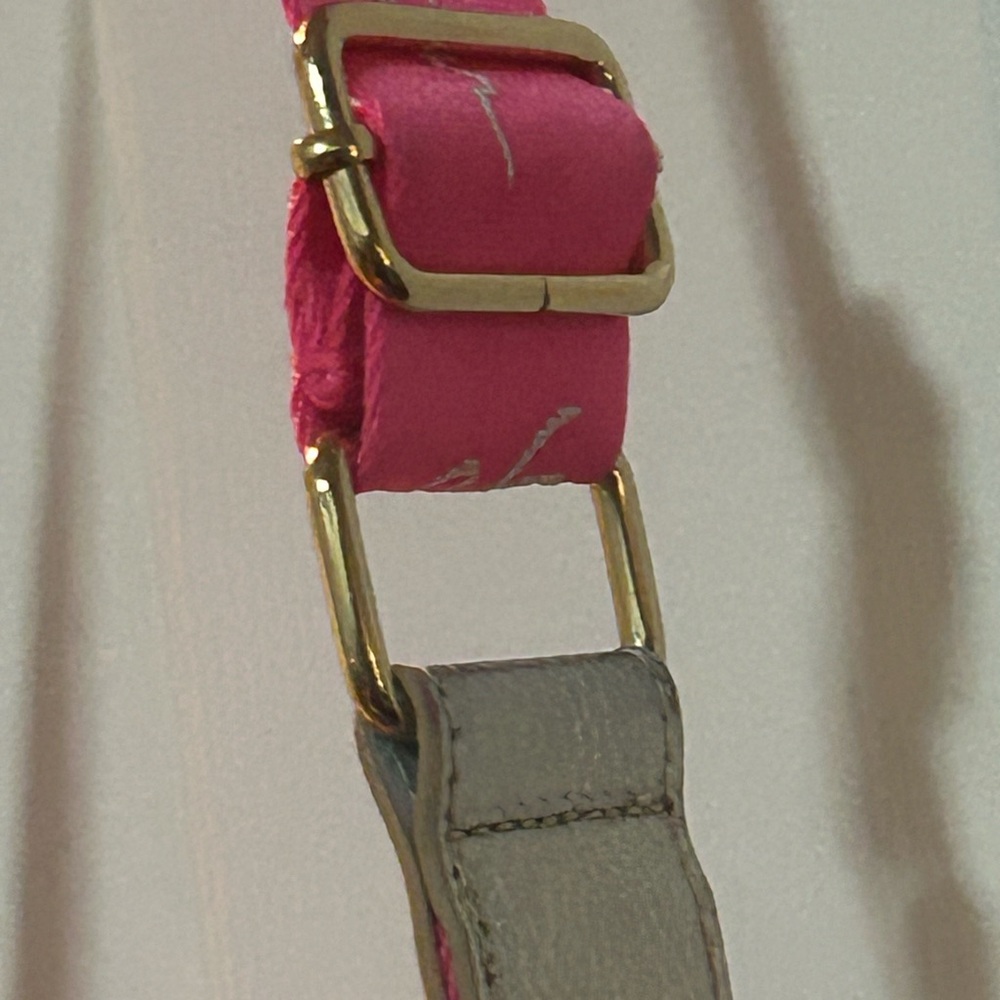 Lilly Pulitzer neoprene, Barbie pink Crossbody Giovanna bag purse 10.5 x 8“flaws - Picture 8 of 16